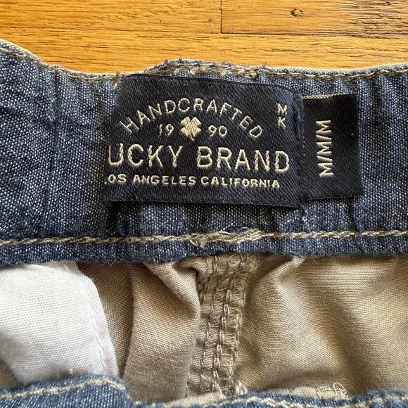 Lucky Brand Boys Khaki Cargo Shorts Pull On Elastic Waistband Size M - Picture 6 of 6